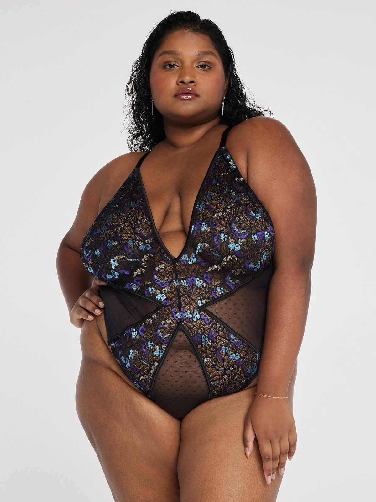 Butterfly Wings Lace & Mesh Teddy 1 Butterfly Wings Lace & Mesh Teddy