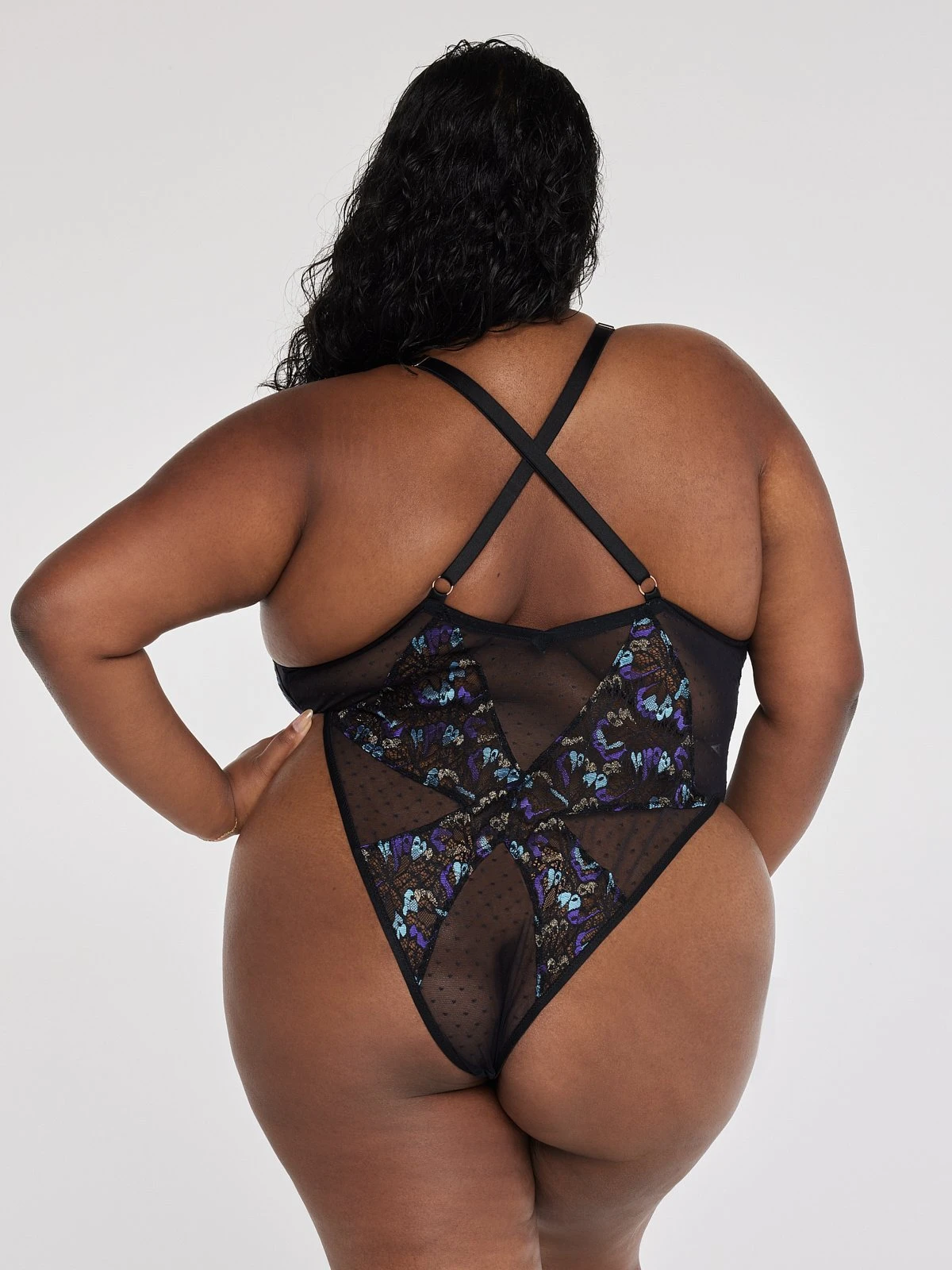 Butterfly Wings Lace & Mesh Teddy 2 Butterfly Wings Lace & Mesh Teddy - Image 2