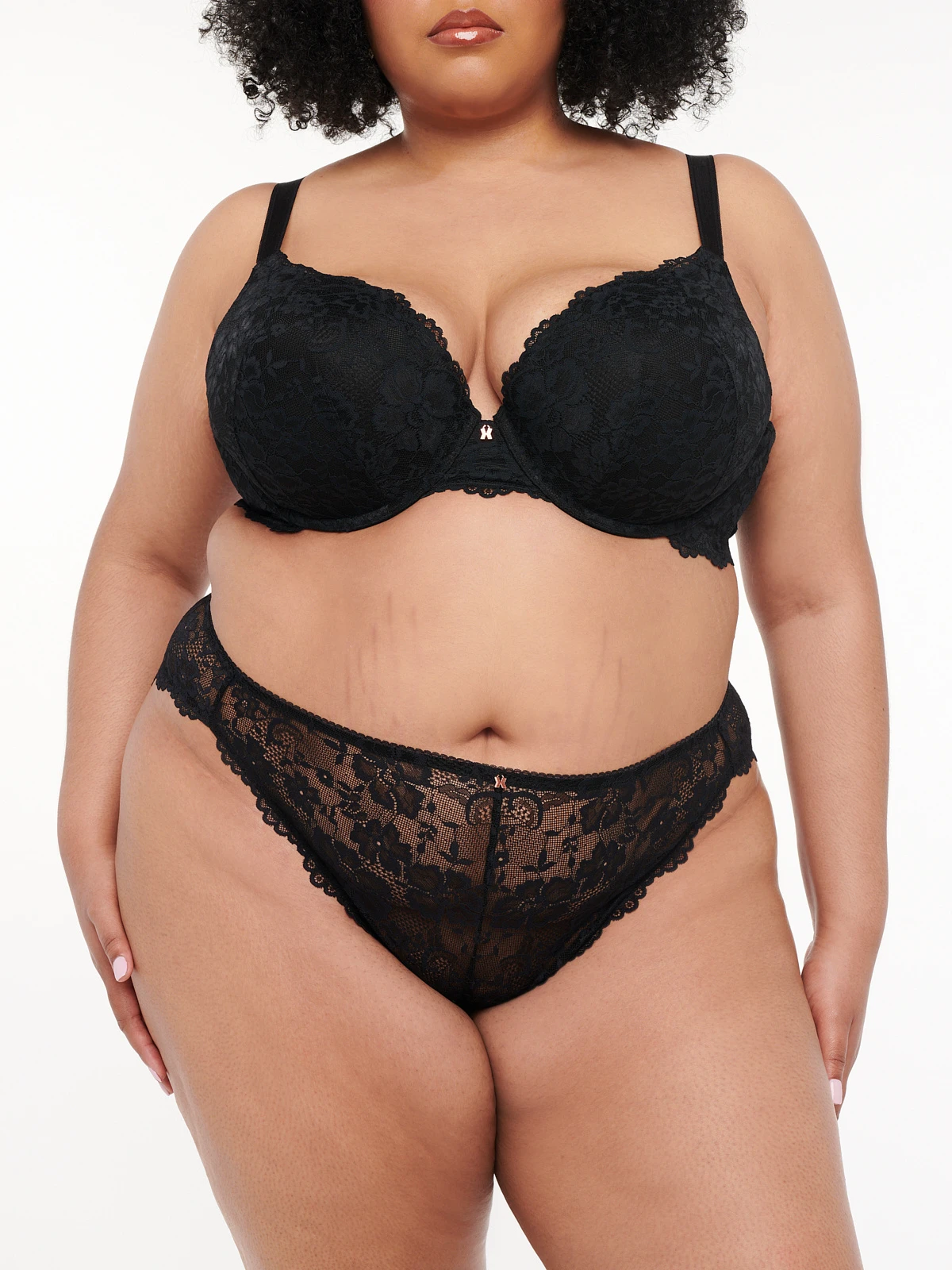 Floral Lace High-Leg Brazilian 2 Floral Lace High-Leg Brazilian - Image 2