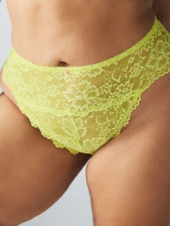 Floral Lace High-Waist Thong Panty