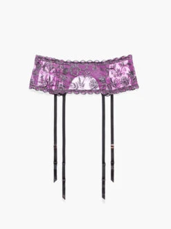 Gilded Chains Embroidered Mesh Garter Belt -Fashion Lingerie Store GILDED CHAINS EMBROIDERED MESH GARTER BELT LI2253455 5295 LAYDOWN 1200x1600 1