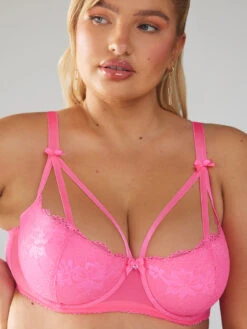 Fashion Lingerie Store 11 Living In The Clouds Iridescent Lace Caged Demi Bra