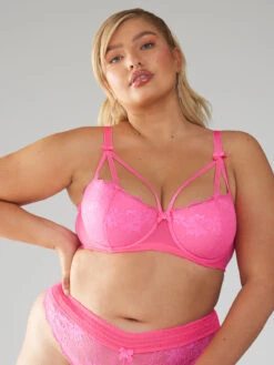 Living In The Clouds Iridescent Lace Caged Demi Bra -Fashion Lingerie Store LIVING IN THE CLOUDS IRIDESCENT LACE CAGED DEMI BRA BA2042829 7247 4 1200x1600 1