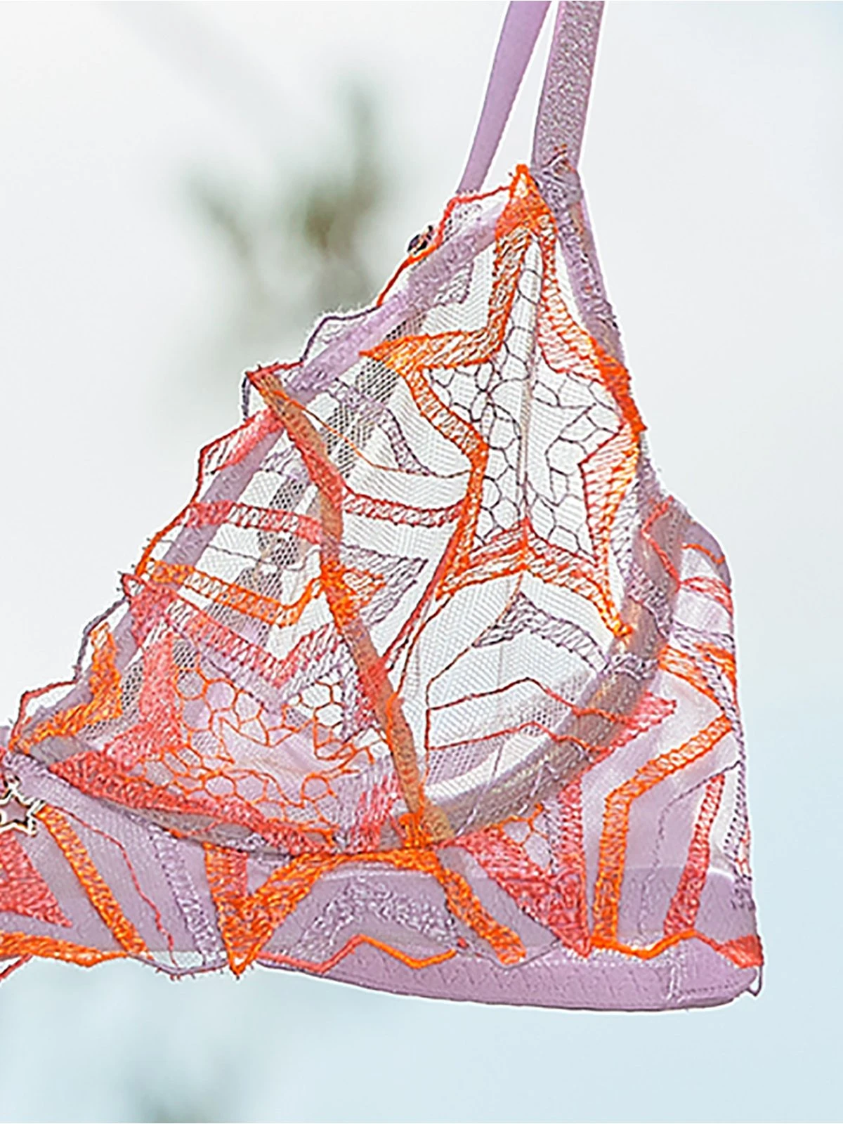 Shining Star Embroidered Unlined Demi Bra 5 Shining Star Embroidered Unlined Demi Bra - Image 5